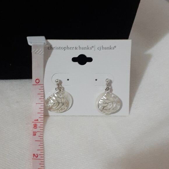 Christopher & Banks Jewelry Silvertone Necklace and Earrings. - Picture 5 of 5